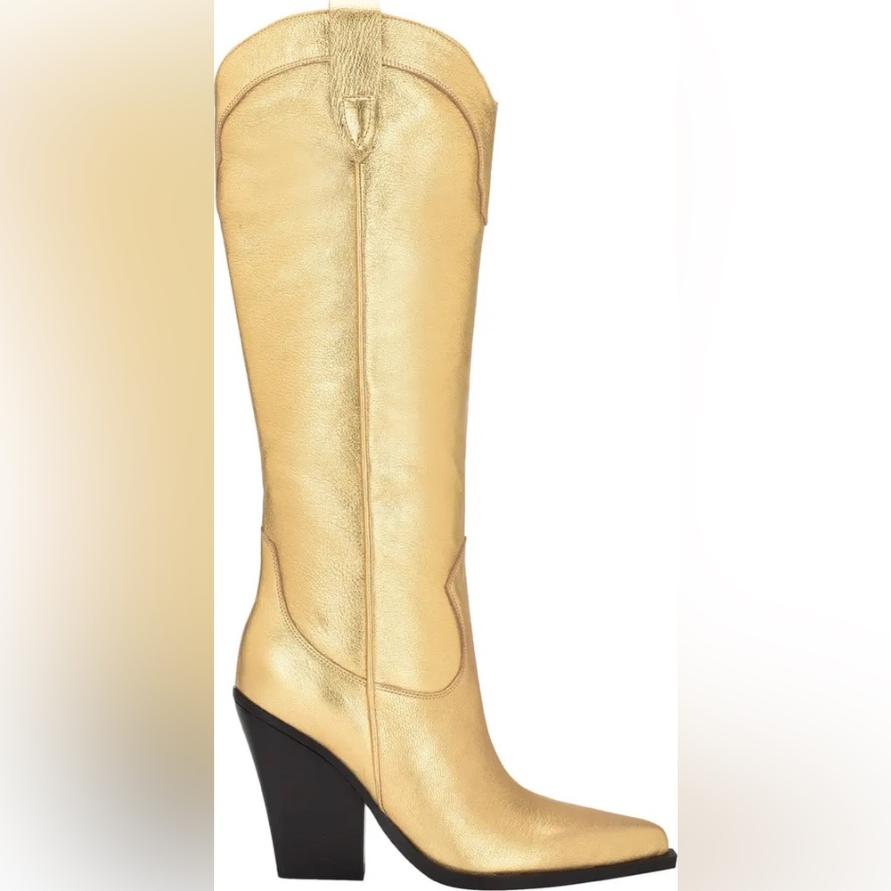 Marc Fisher Metallic Gold Heeled Boots
